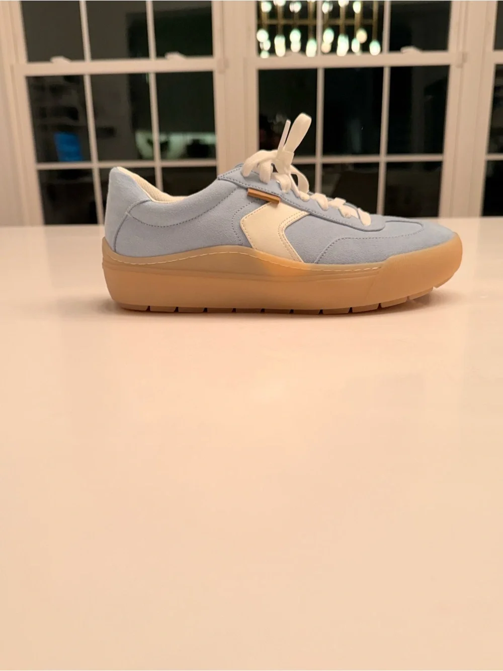 Dr. Scholl's Light Blue Suede Sneakers NEW Never Worn - Picture 4 of 8